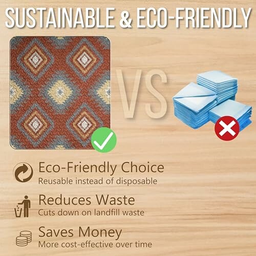 Comparison of eco-friendly reusable product versus disposable items.