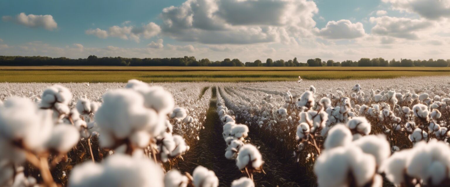 Organic cotton field for sustainable animal clothing