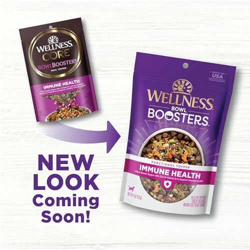 New packaging for Wellness Bowl Boosters Immune Health